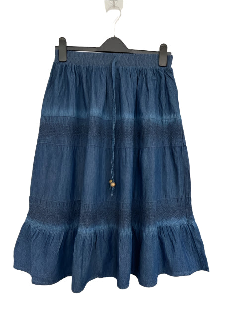 Short Cotton Denim Skirt