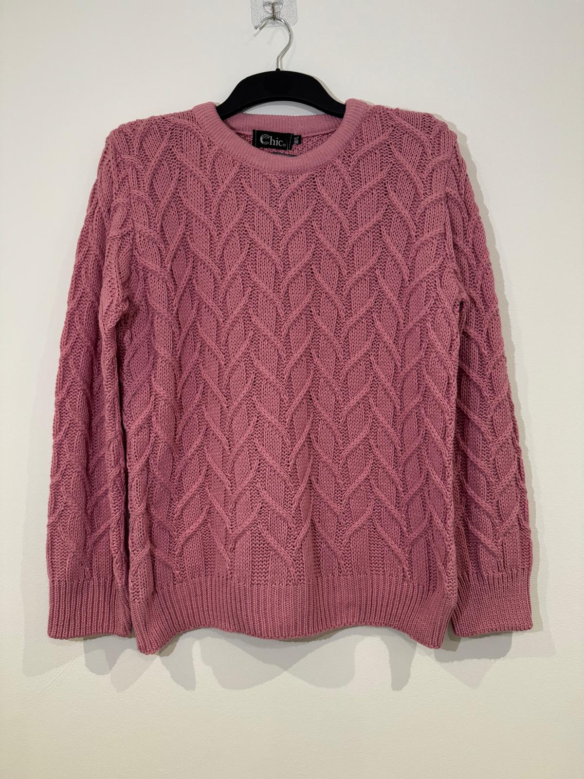 Women's Chunky Knit Long Sleeve Jumper. 4 colours available. Sizes from 10-20