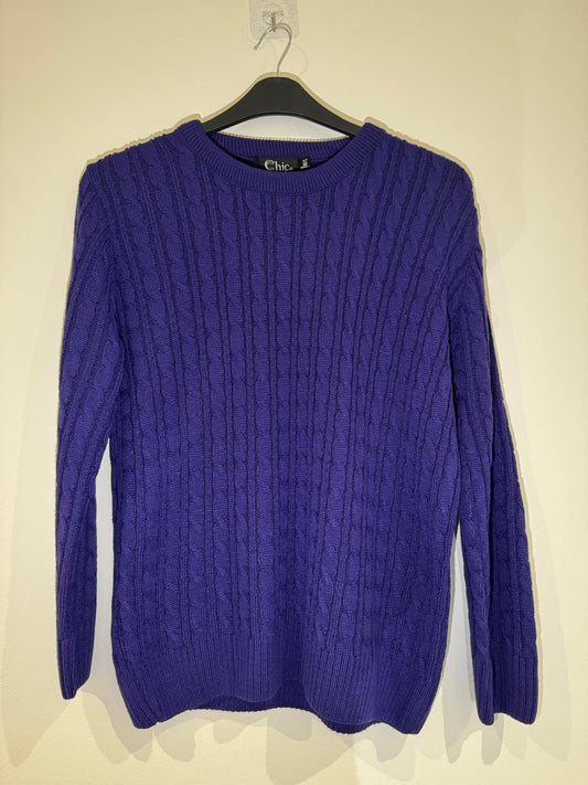 Women's Chunky Knit Long Sleeve Jumper. 9 colours available. Sizes from 10-20