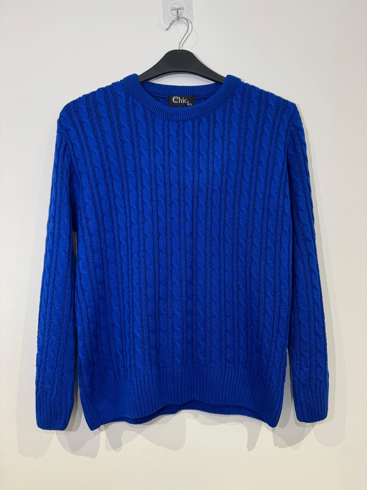 Women's Chunky Knit Long Sleeve Jumper. 9 colours available. Sizes from 10-20